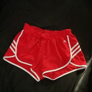 Red adidas shorts medium